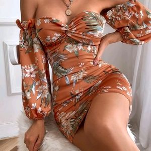 Floral Off Shoulder Dress